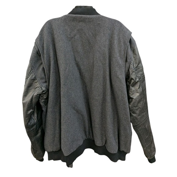 Harley-Davidson Genuine MotorClothes Varsity Jacket 3X Leather Sleeves Gray Wool - Picture 2 of 11